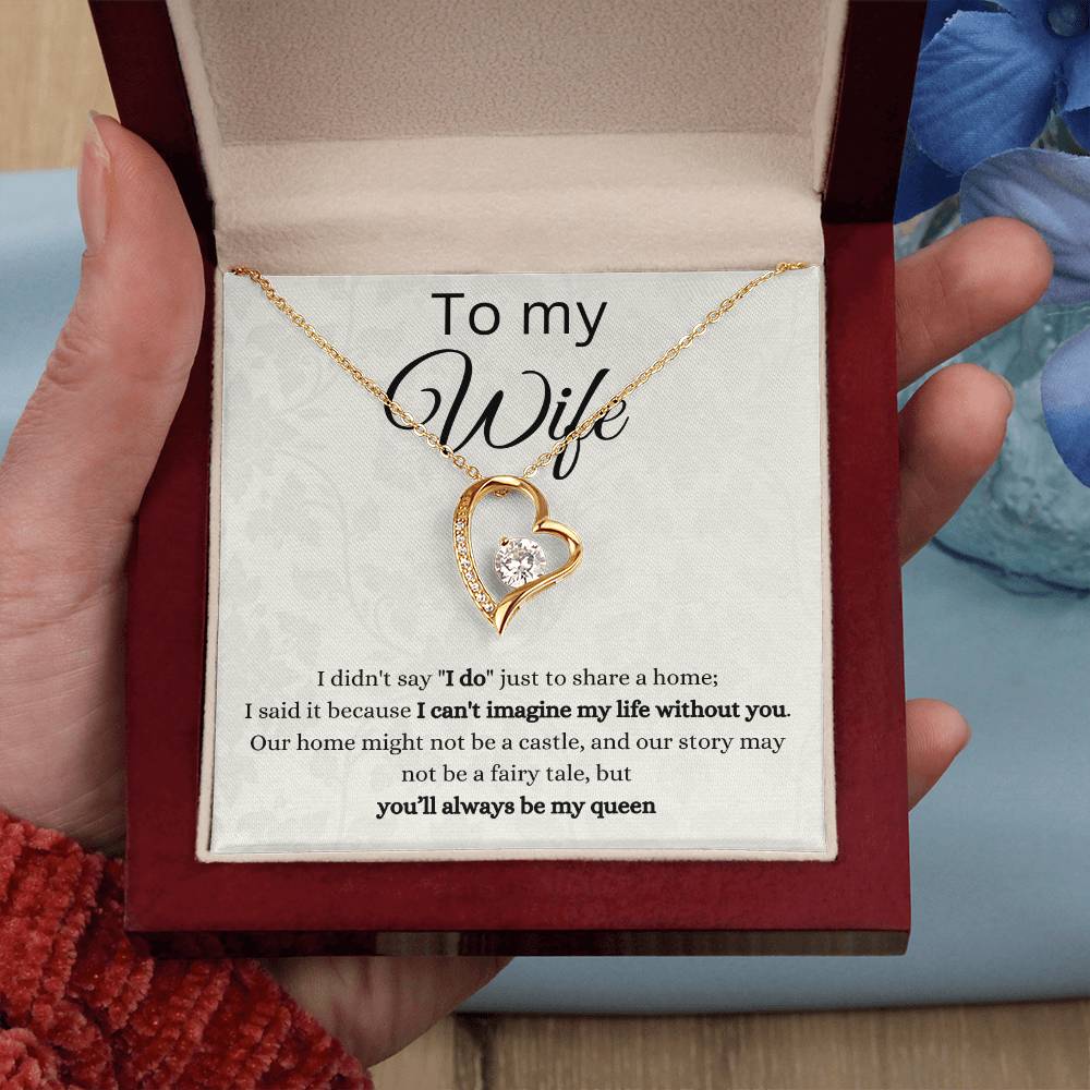 To my wife- forever love necklace
