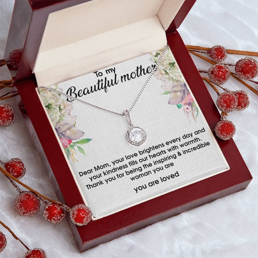 To My Beautiful Mom Eternal Hope Necklace With Message Card