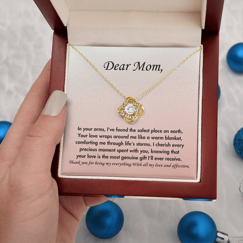 Dear mom- Love knot necklace