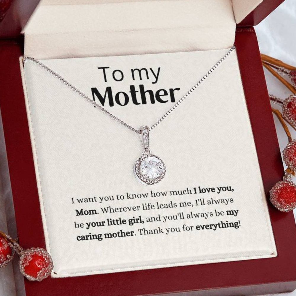 To my mother, eternal hope necklace with message card