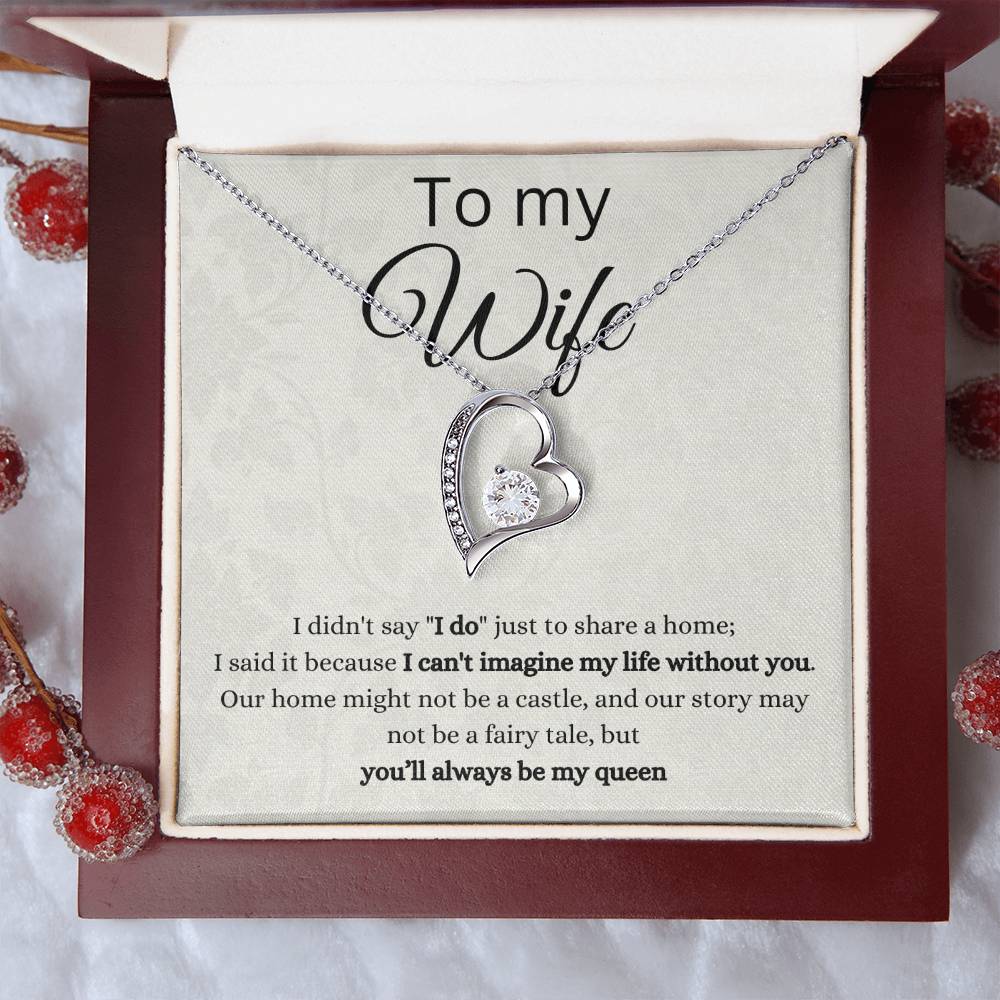 To my wife- forever love necklace