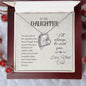 For My Daughter Forever Love Necklace with On Demand Message Card