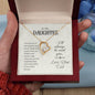 For My Daughter Forever Love Necklace with On Demand Message Card
