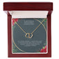 Mother & Daughter everlasting love necklace with message card