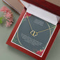 Mother & Daughter everlasting love necklace with message card