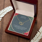 Mother & Daughter everlasting love necklace with message card