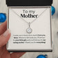 To my mother, eternal hope necklace with message card