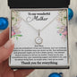 To my wonderful mother message card with a necklace.
