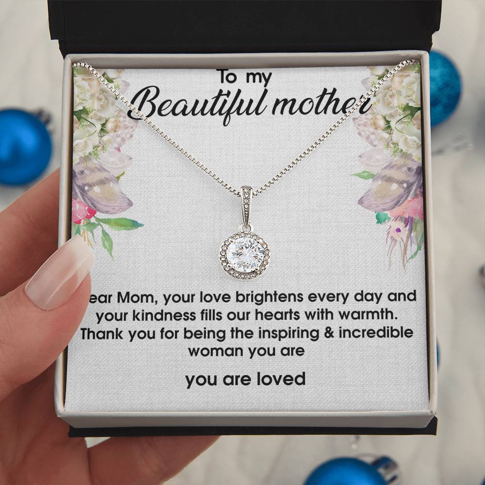 To My Beautiful Mom Eternal Hope Necklace With Message Card