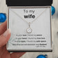 To my Wife, Eternal hope necklace