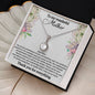 To my wonderful mother message card with a necklace.