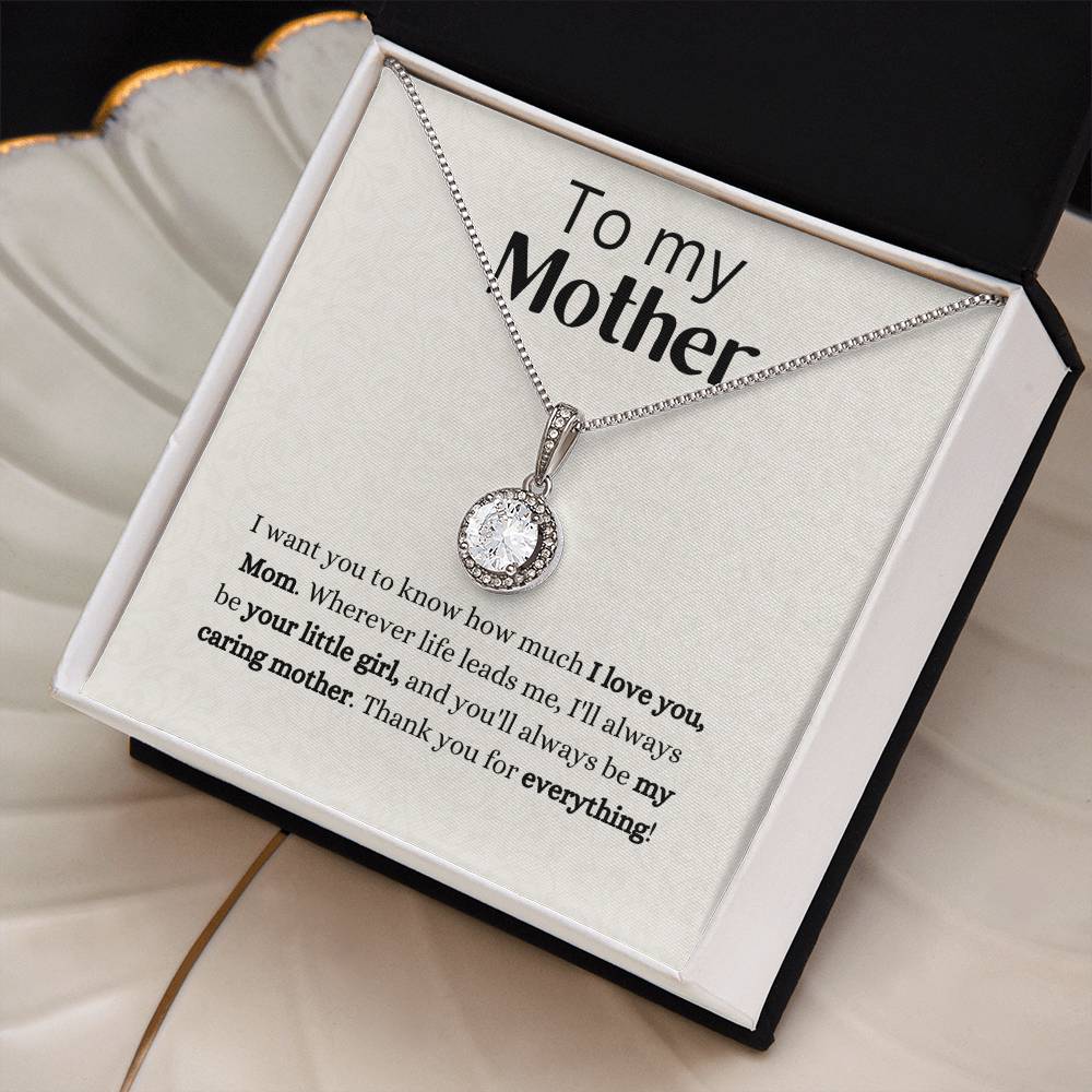 To my mother, eternal hope necklace with message card