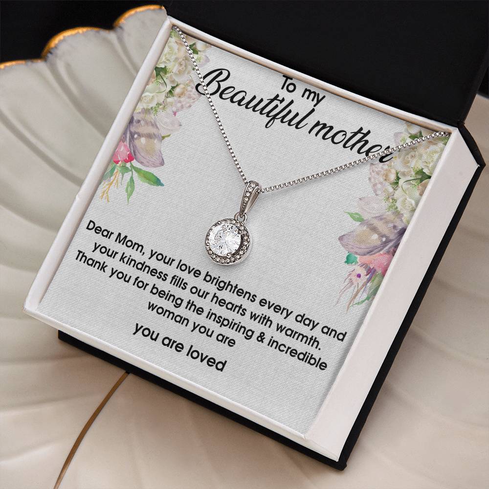 To My Beautiful Mom Eternal Hope Necklace With Message Card