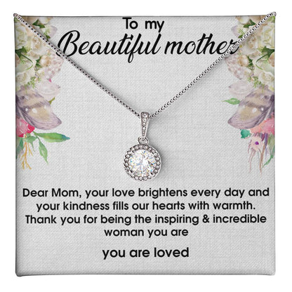 To My Beautiful Mom Eternal Hope Necklace With Message Card