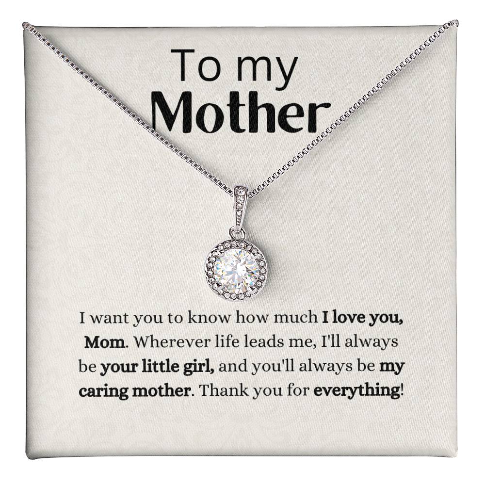 To my mother, eternal hope necklace with message card