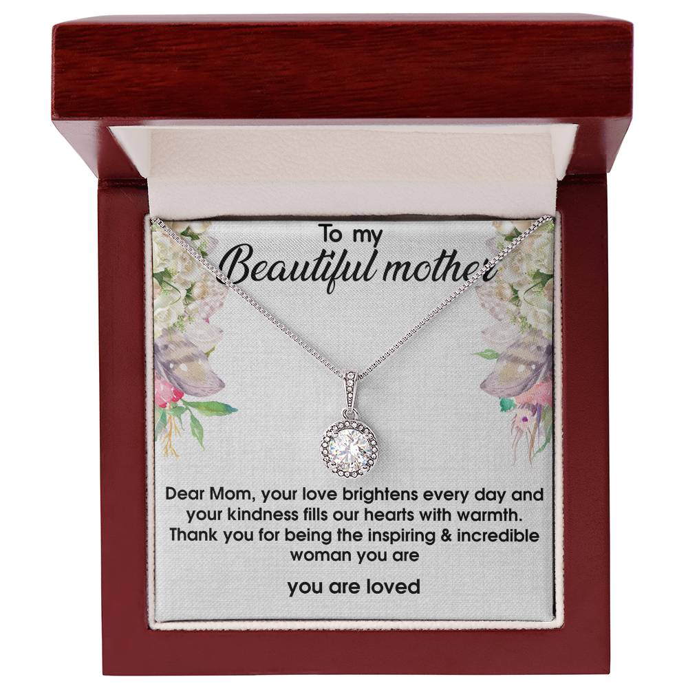 To My Beautiful Mom Eternal Hope Necklace With Message Card
