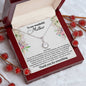 To my wonderful mother message card with a necklace.