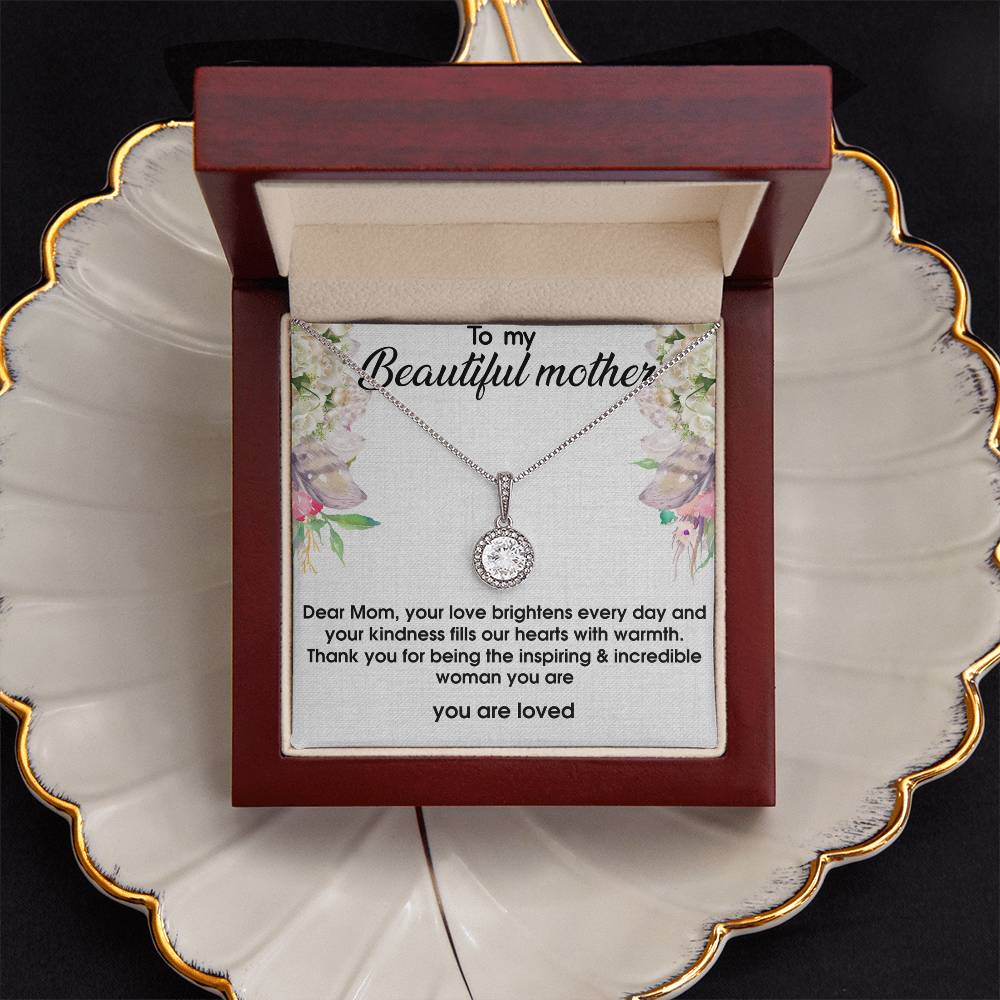 To My Beautiful Mom Eternal Hope Necklace With Message Card
