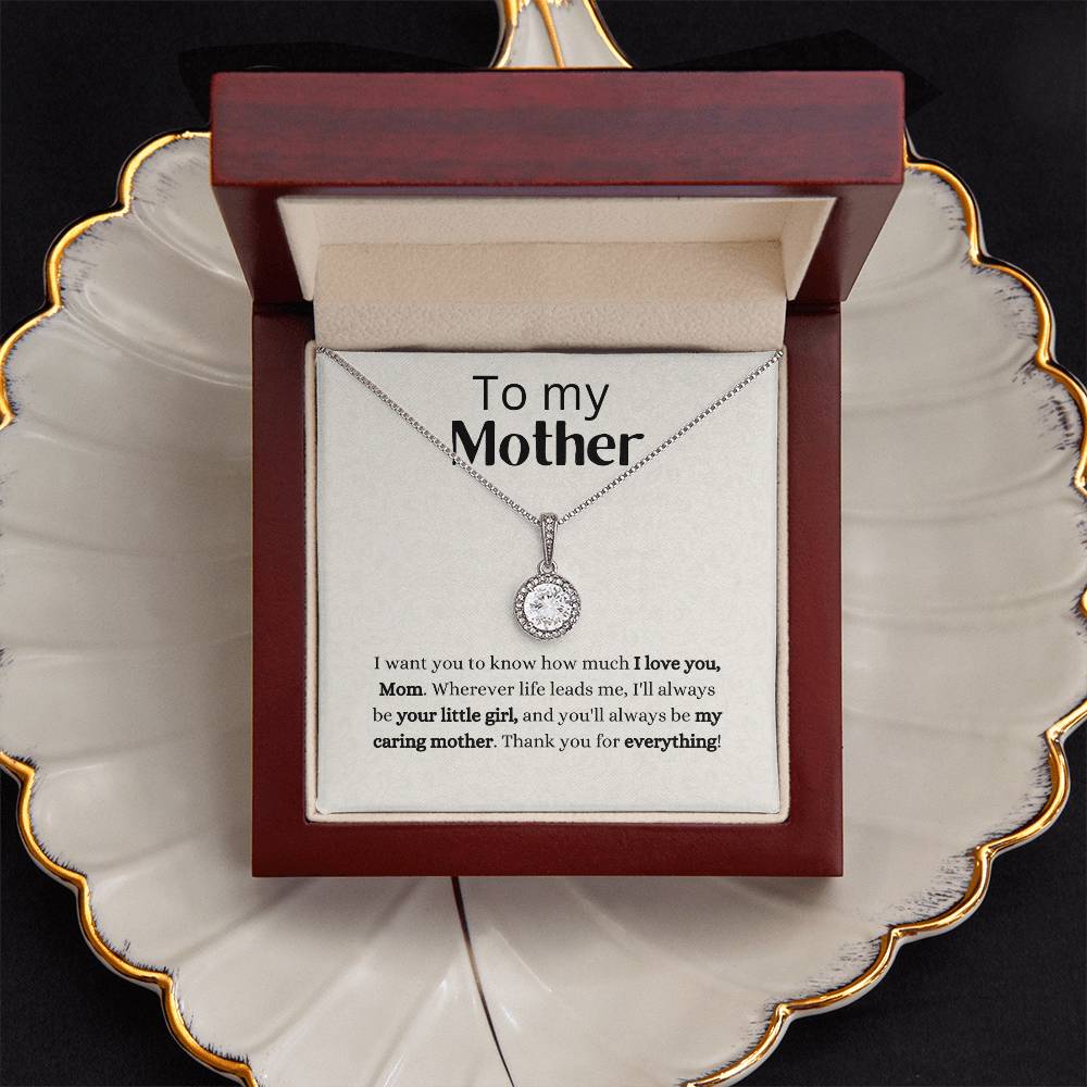 To my mother, eternal hope necklace with message card
