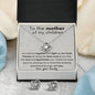 To the mother of my children -Love knot Necklace and earrings