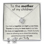 To the mother of my children -Love knot Necklace and earrings