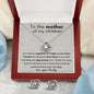 To the mother of my children -Love knot Necklace and earrings