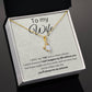 To my Wife, Alluring beauty necklace with message