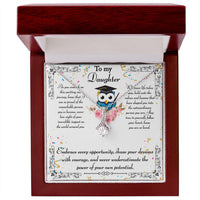 Load image into Gallery viewer, To my daughter - Graduation message with Alluring Beauty necklace
