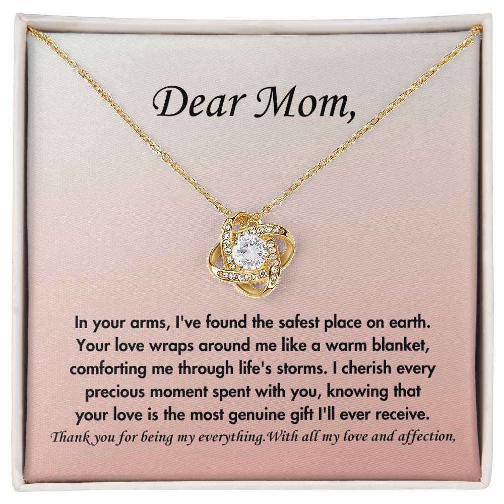 Dear mom- Love knot necklace