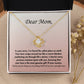 Dear mom- Love knot necklace