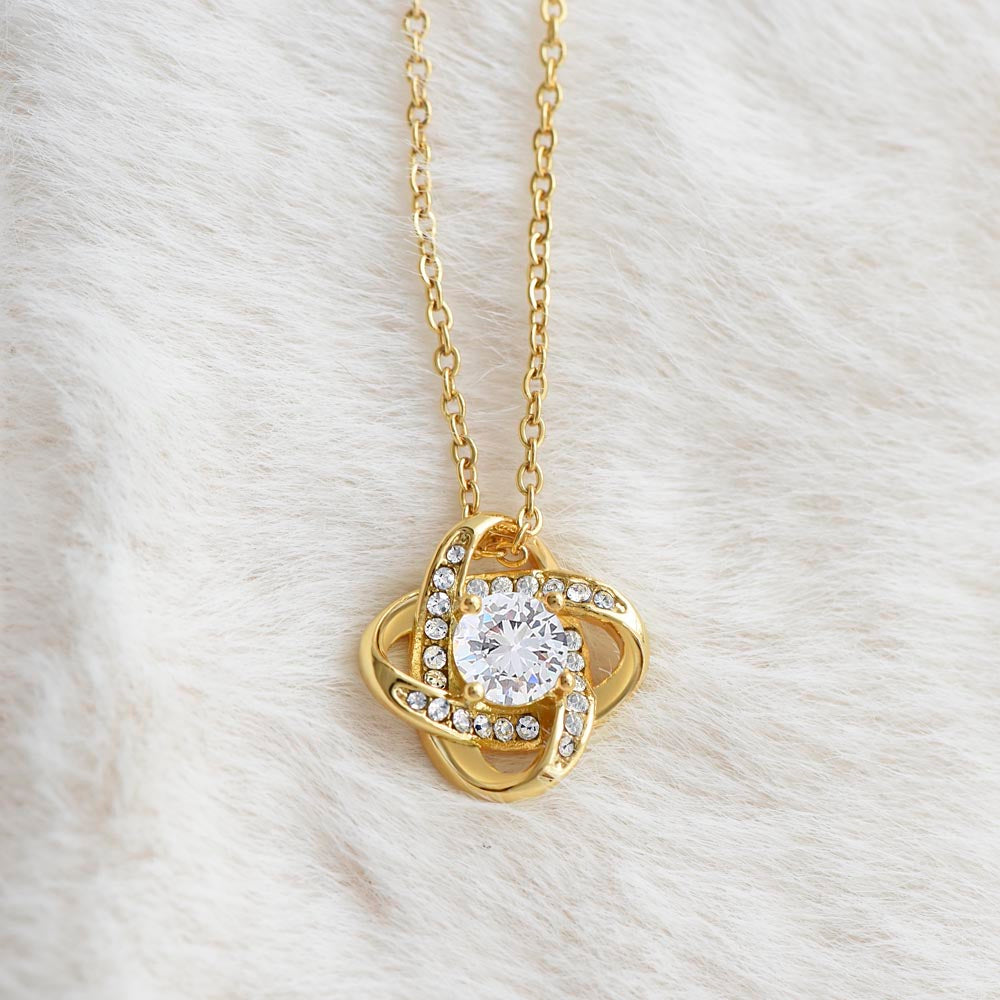 To the Mother of my children - Love knot necklace with message card