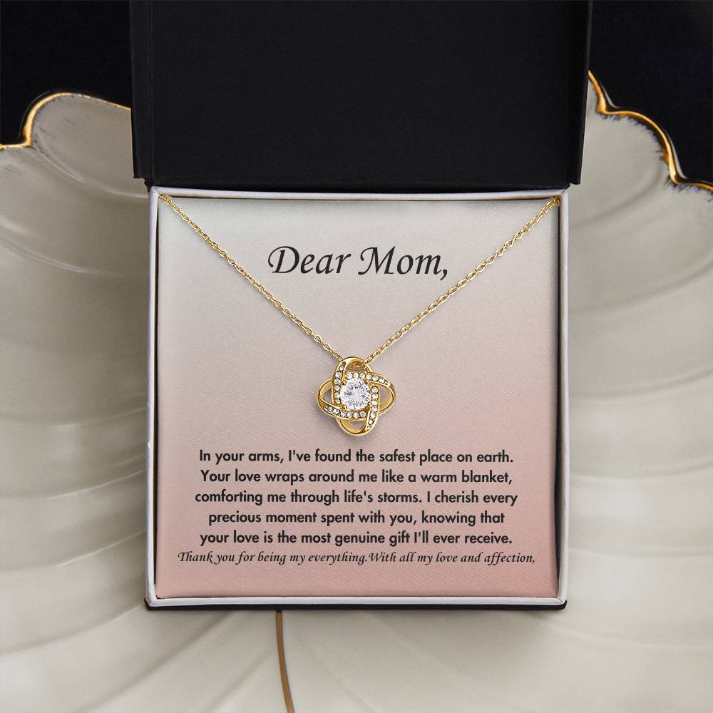 Dear mom- Love knot necklace