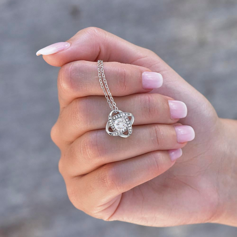 To the Mother of my children - Love knot necklace with message card