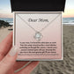 Dear mom- Love knot necklace