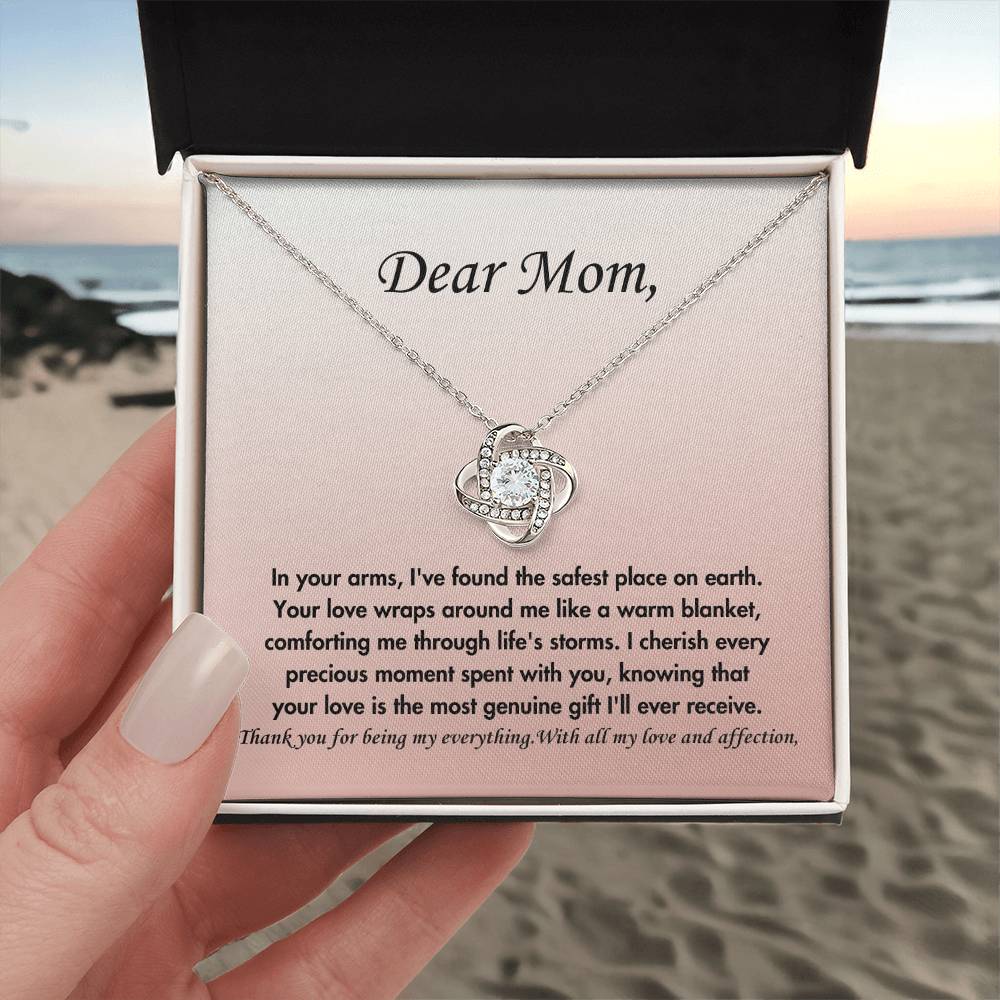 Dear mom- Love knot necklace