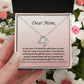 Dear mom- Love knot necklace