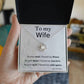 To my Wife, love knot necklace with message card