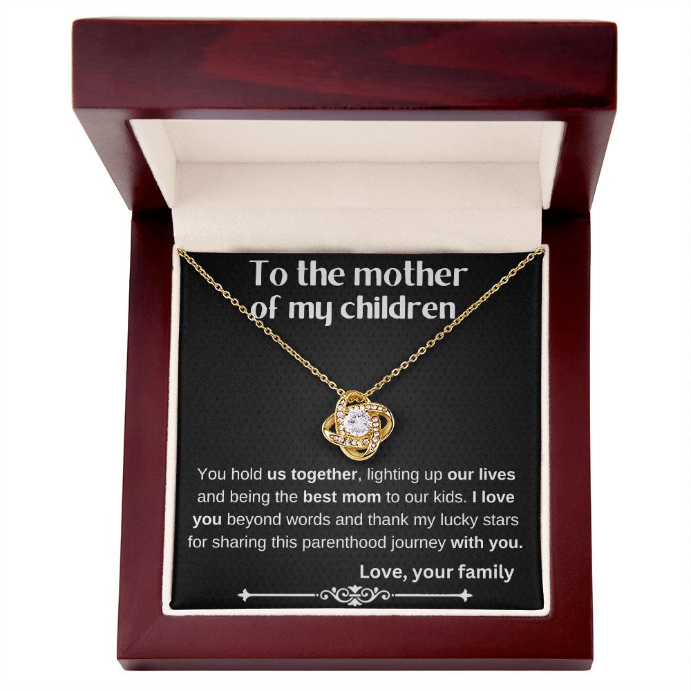 To my Wife, Love knot necklace message card