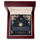 To My Mom love knot necklace with message card