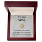 To my Wife, love knot necklace with message card