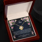 To My Mom love knot necklace with message card