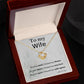 To my Wife, love knot necklace with message card