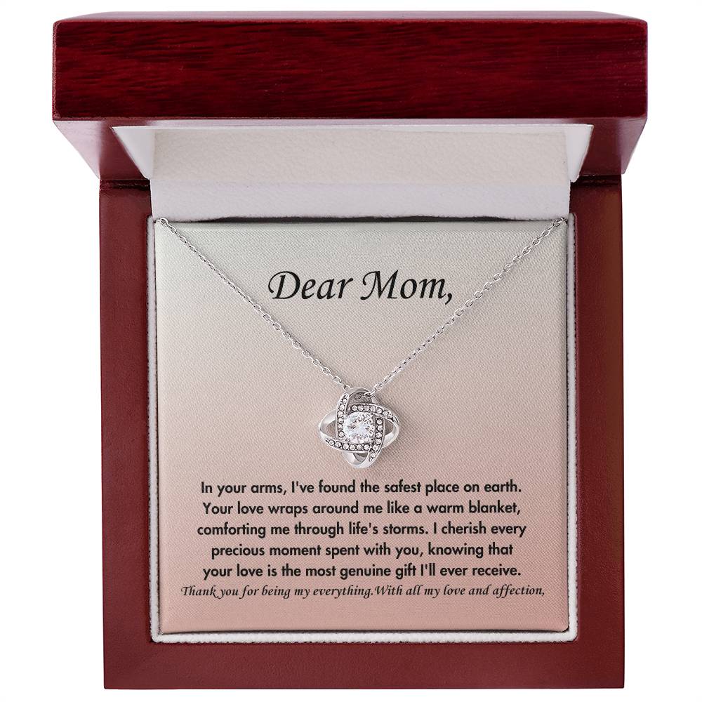 Dear mom- Love knot necklace