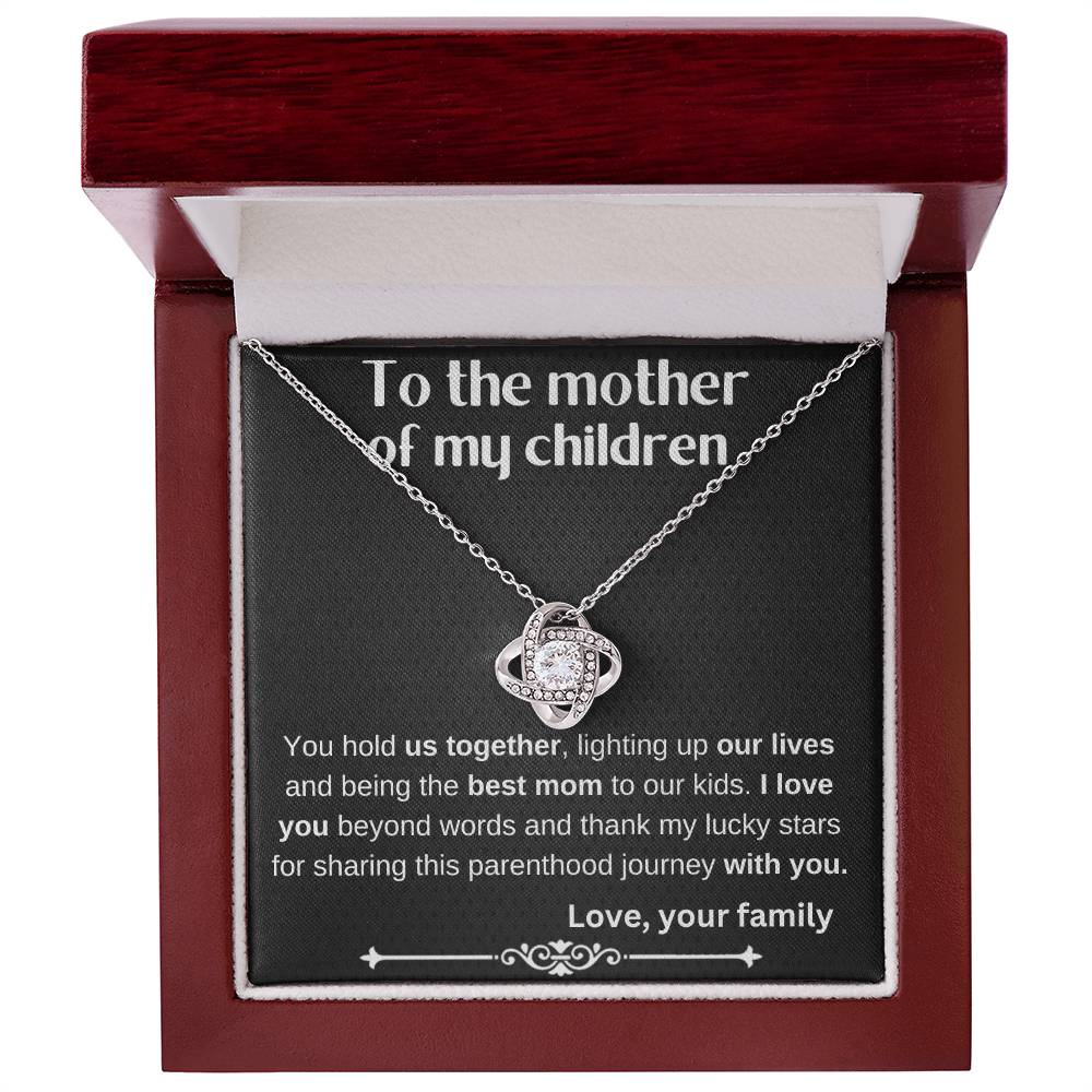 To my Wife, Love knot necklace message card