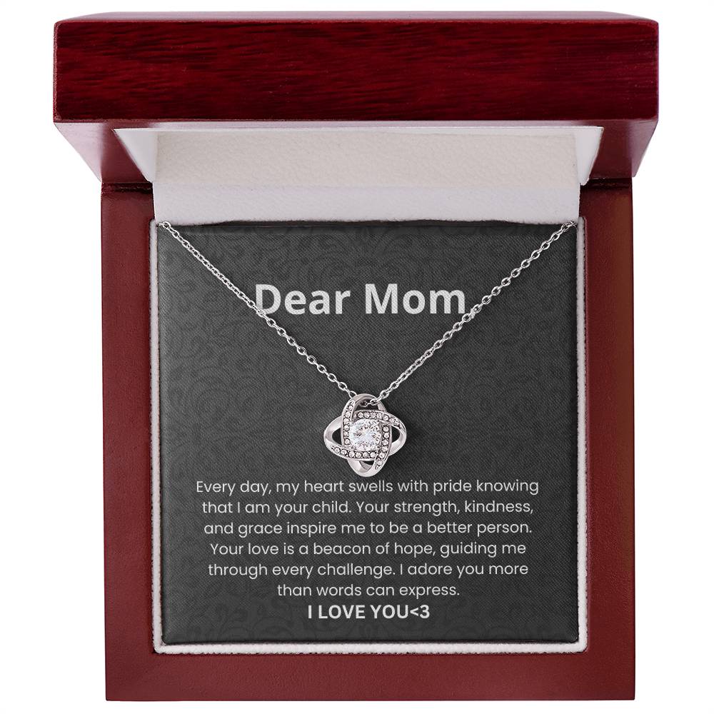 Dear mother-Love knot necklace