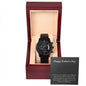 Father's Day gift - Black chronograph Watch + MC