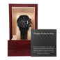 Father's Day gift - Black chronograph Watch + MC