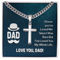 For My Husband Artisan Cross Necklace on Cuban Chain