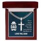 For My Husband Artisan Cross Necklace on Cuban Chain