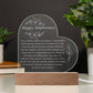 Happy Anniversary Gift - Engraved acrylic heart plague